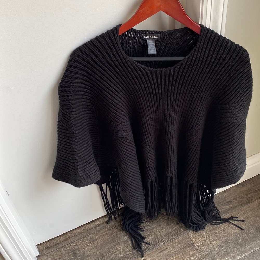 Express Fringe Boho Poncho